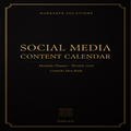 Social Media Content Calendar Template  Monthly Planner 