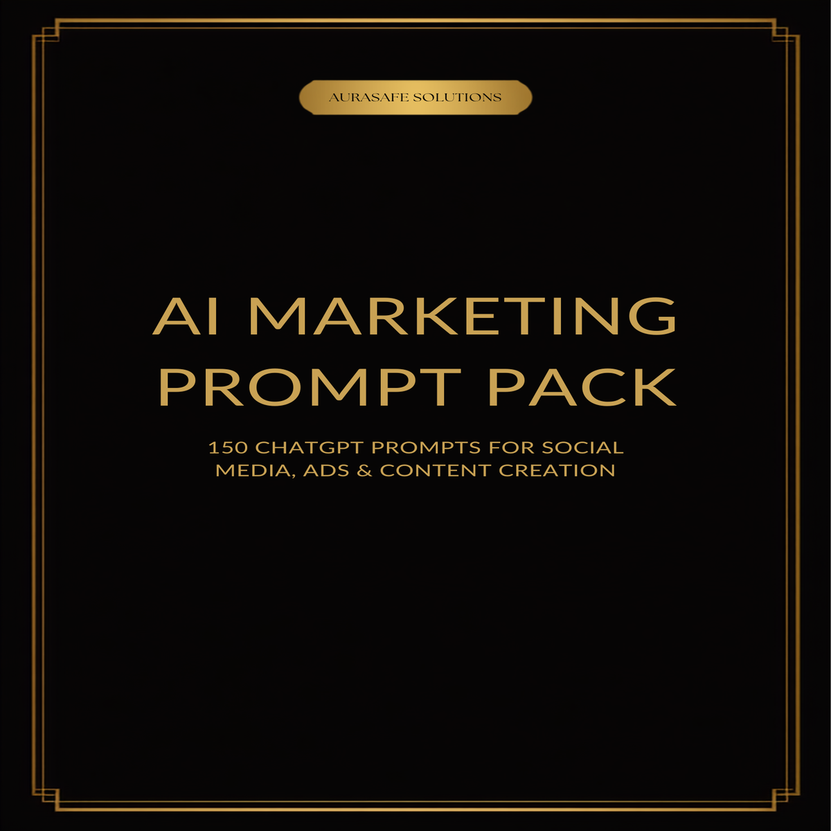 AI Marketing Prompt Pack cover - Aurasafe Solutions