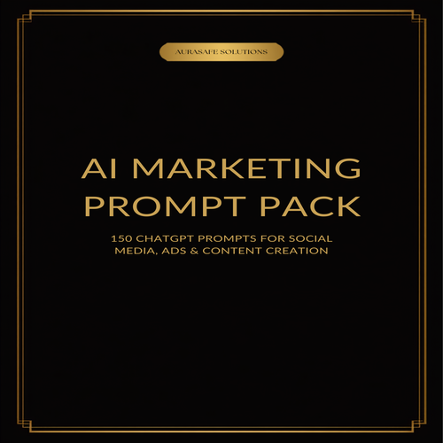 AI Marketing Prompt Pack cover - Aurasafe Solutions