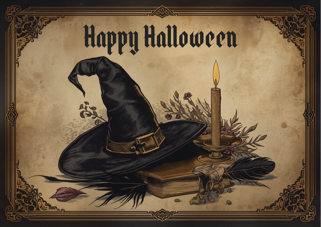 Vintage Gothic Halloween Printable Card Bundle | 6 Digital Greeting Cards | Instant Download